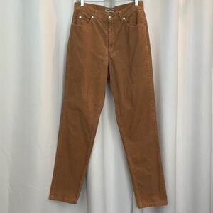 VS London Jean TALL Tan Pinwale Corduroy Pants Women Size 14
